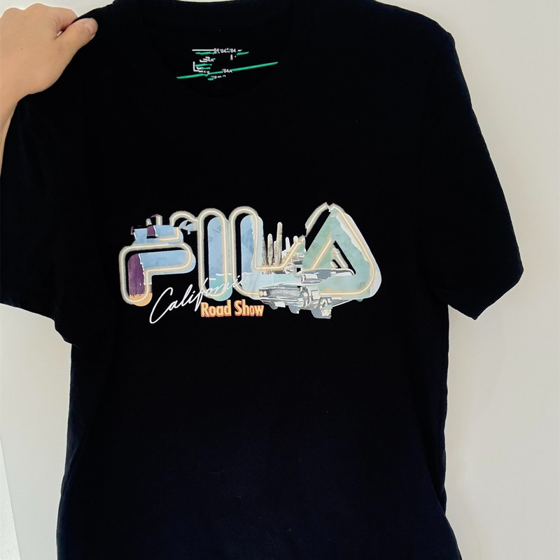 Fil Co-Branded Trendy Brand Short-Sleeved Men's Summer New Loose Round Neck Letter Printed Couple's T-Shirt Feijia Fil Co-Branded Trendy Brand Short-Sleeved Men's Summer New Loose Round Neck Letter Printed Couple's T-Shirt Feijia