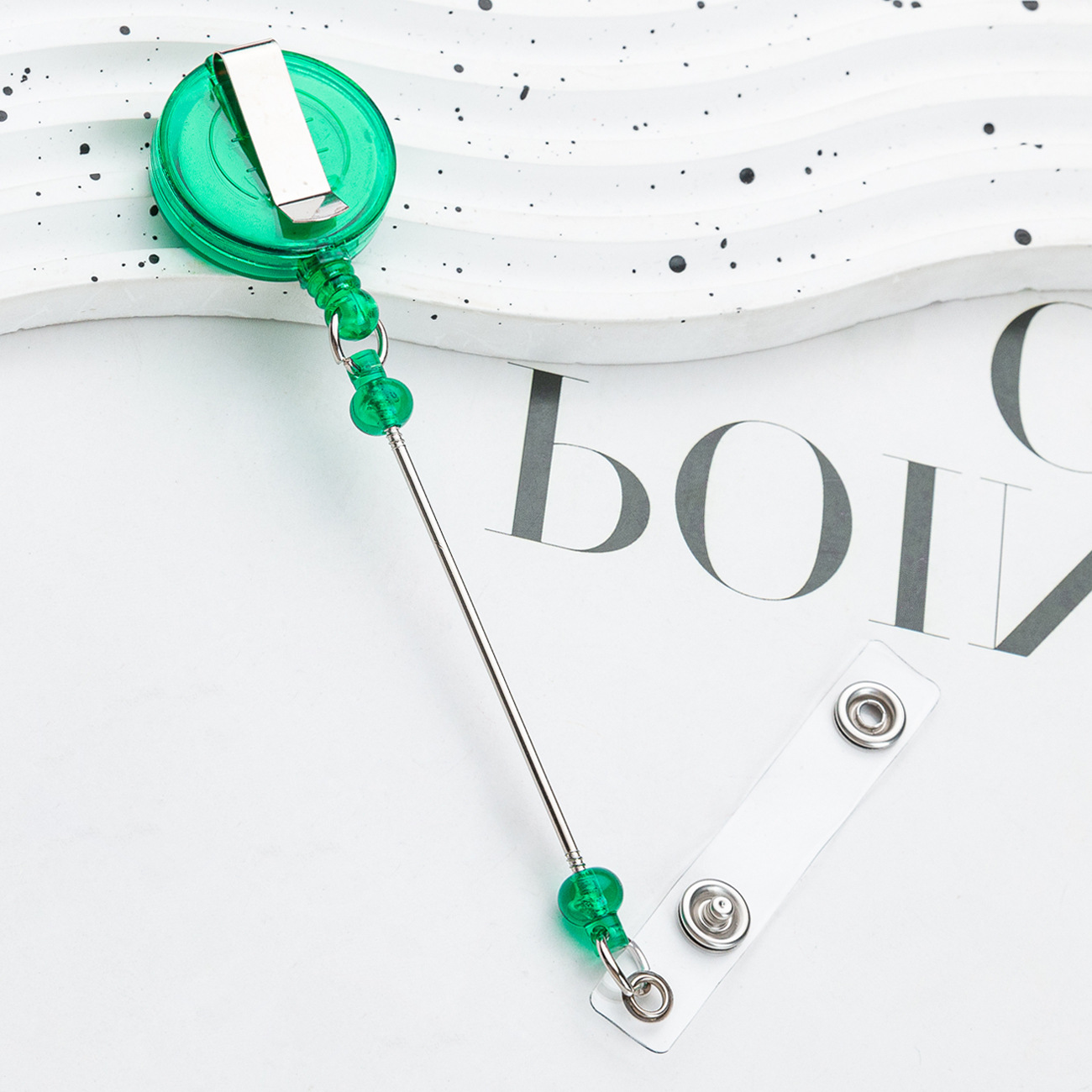 Titular de la tarjeta retráctil hebilla fácil de tirar DIY cuentas llavero hebilla retráctil Enfermera Insignia certificado fácil de tirar hebilla de cable