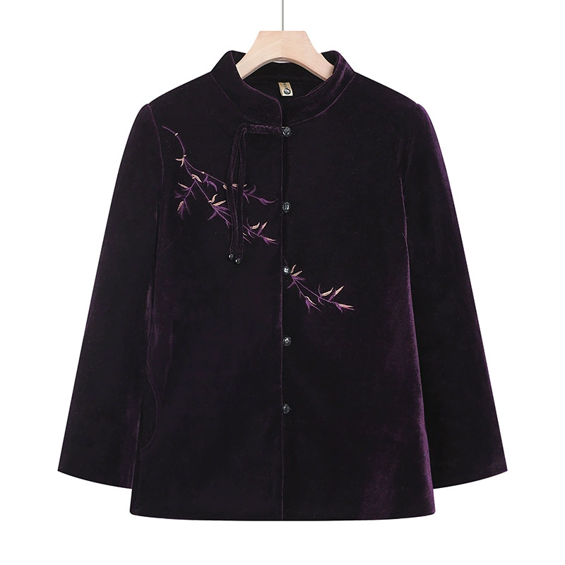 Demi-season cotton down jacket, for middle age, increased thickness
