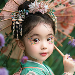 夏日紋身貼防水女持久眼角貼可愛舞台表演臉部妝容六一兒童節貼紙