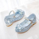 Girls High Heels Spring New Little Princess Pink Crystal Shoes Children's Show Shoes Fashion rhinestone shoes