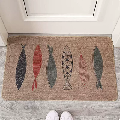 Avtomobil döşəmə paspasları – Wear-resistant Washable Door Mat - a-lot-of-flax-fish-4060cm