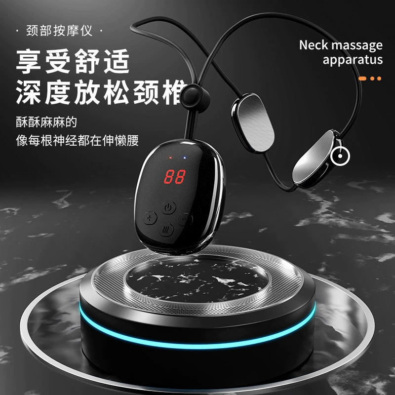 Small compress, handheld sports massager, with neck protection