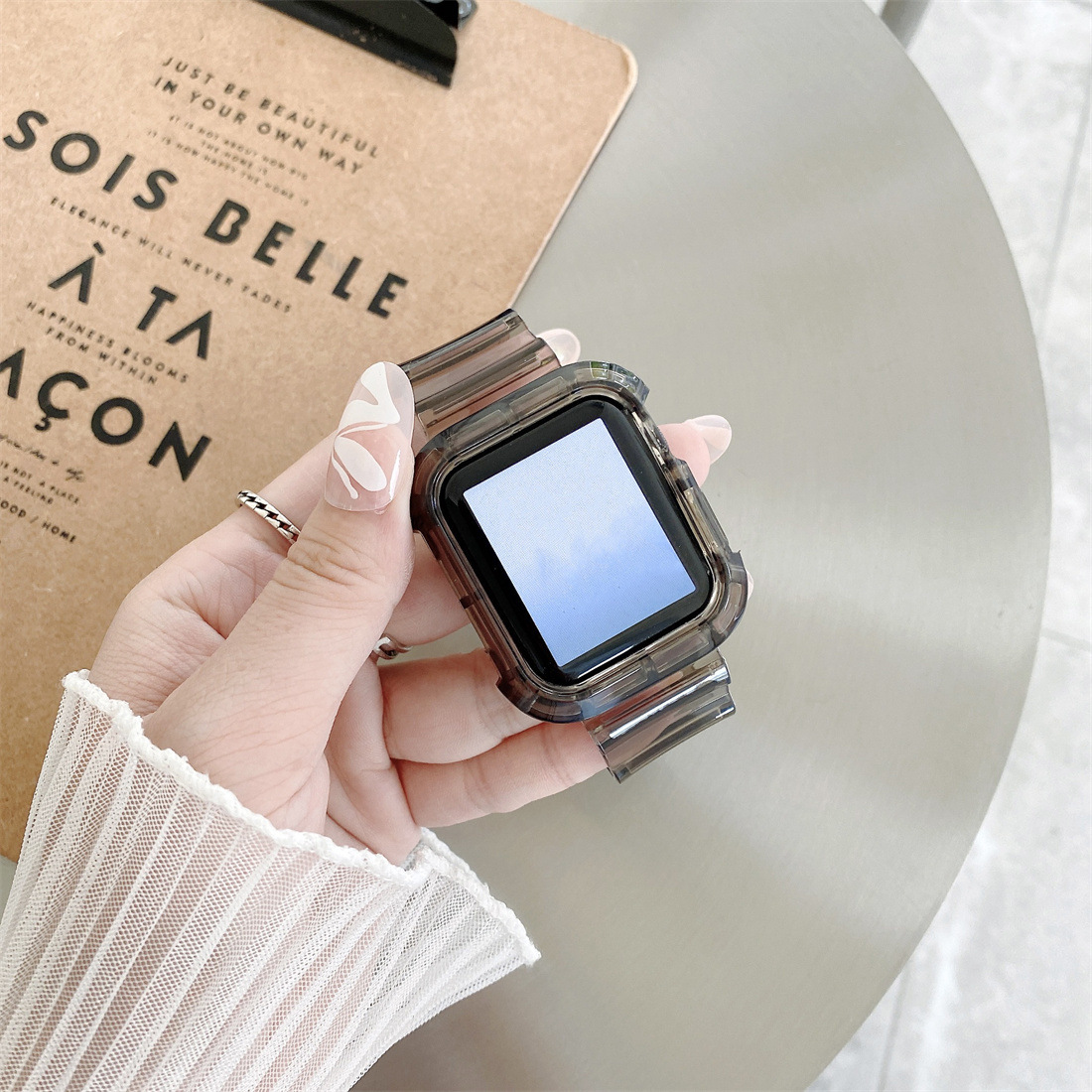 40g Weight iPhone Applicable Brands Watch Strap Classification tpu Material Solid Color Pattern Simple Style Style Simple Style Solid Color IPhone Watch Strap 8