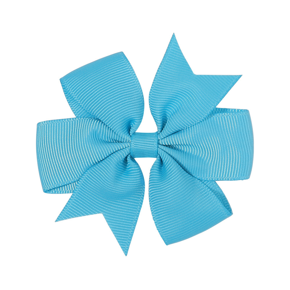 Transfronterizos Europa y América Amazon hecha a mano burbuja de flores para niños cola de golondrina en V ribbed cinta arco clip para el pelo image 13
