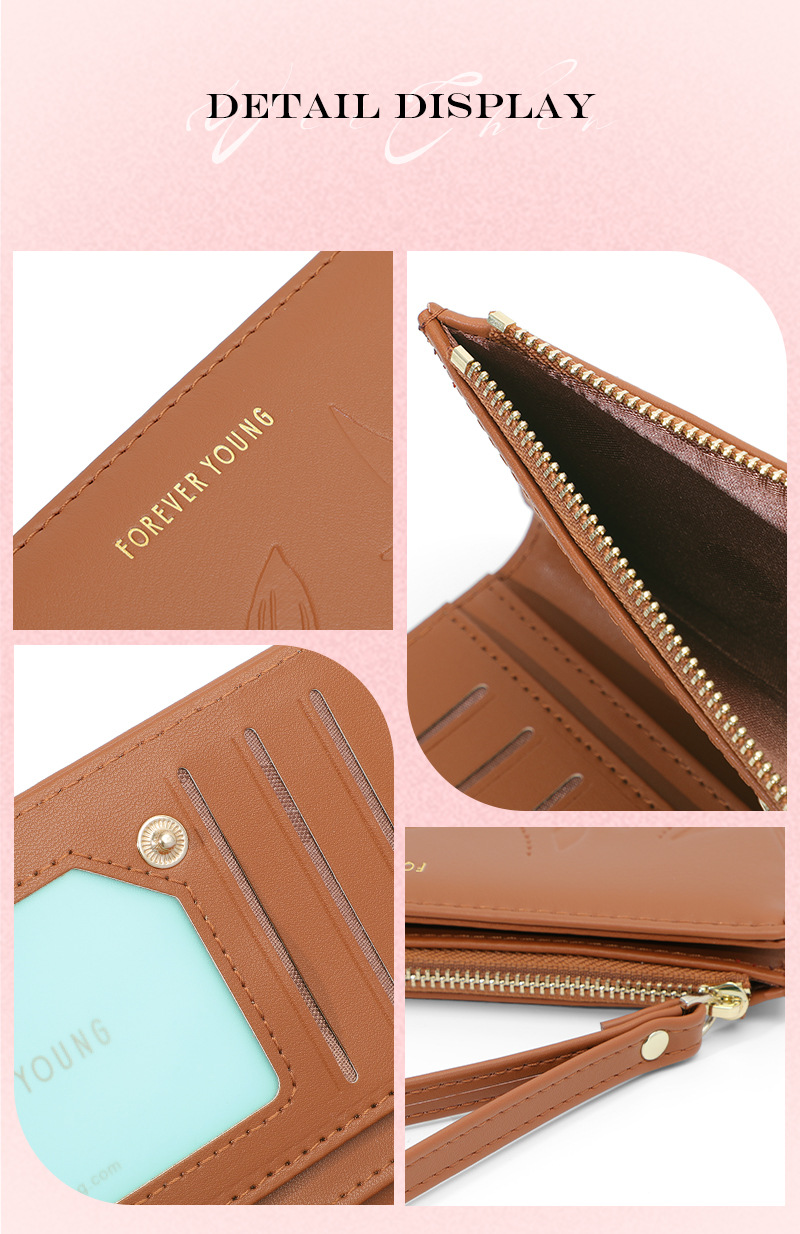 Women's Pu Leather Solid Color Simple Style Square Zipper Long Wallets display picture 2