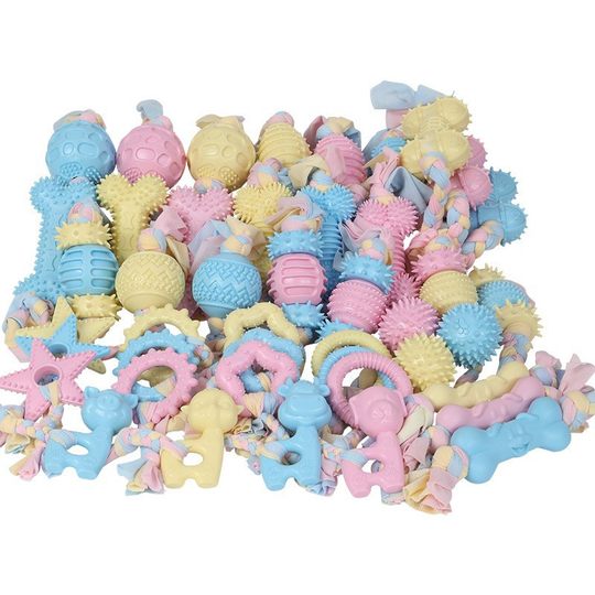 TPR dog toy cotton rope knot grinding teeth cleaning bite not bad cat since hi toy cross-border pet products manufacturers
