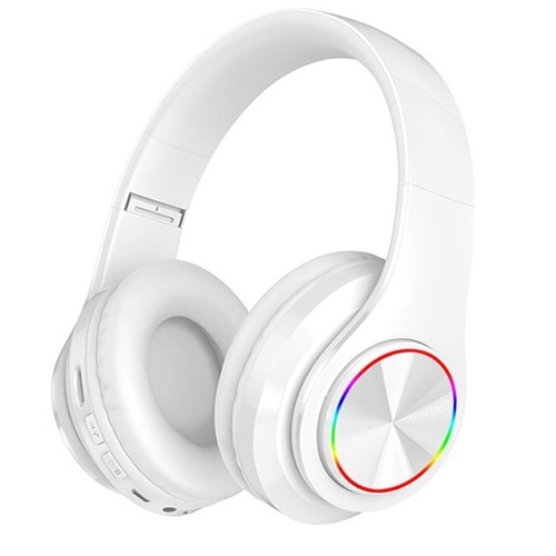 B39 Bluetooth headset head-mounted wireless light-emitting colorful breathing light plug-in card folding bass Bluetooth headset