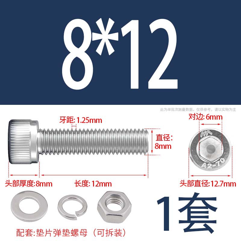 304 acero inoxidable hexagonal socket tuerca junta conjunto alargado cilindro cabeza taza perno tornillo