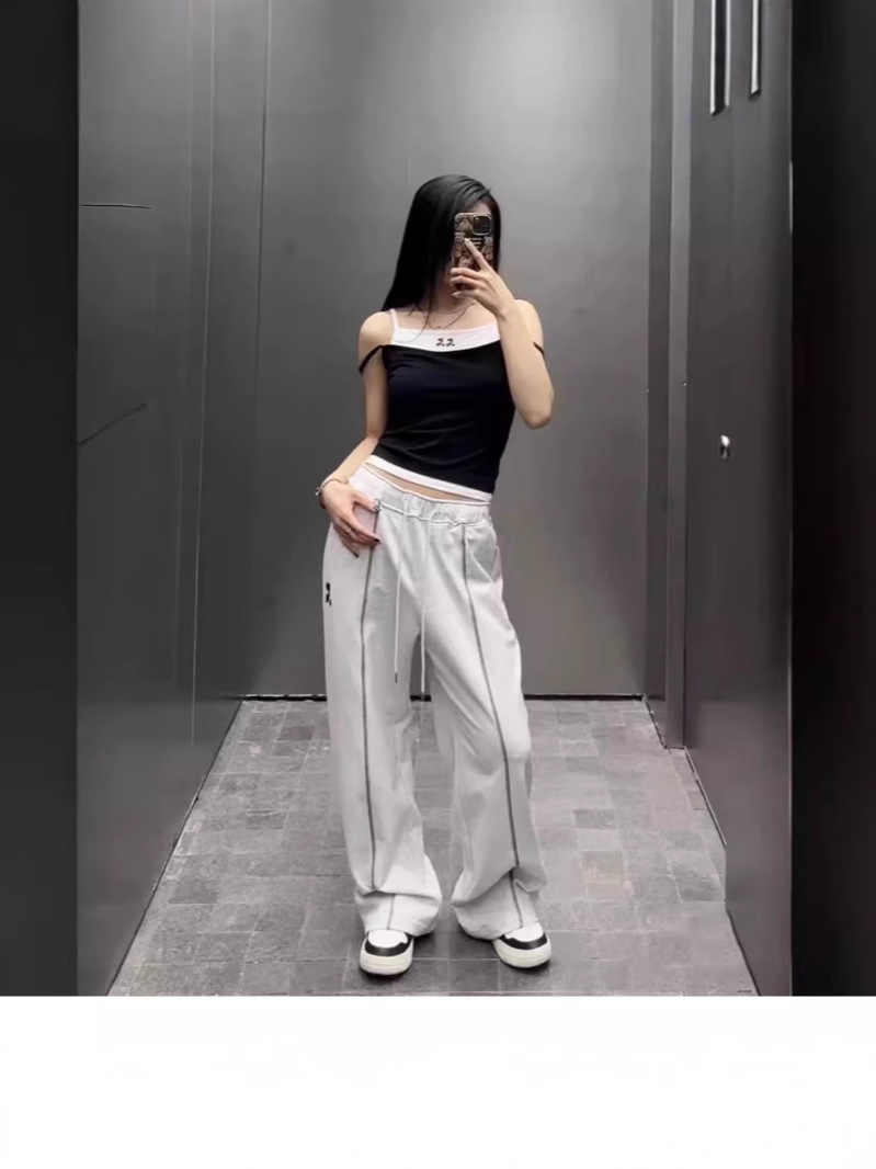 韓国の小衆Rest & RR秋の新型プリントカジュアルライン長ズボン