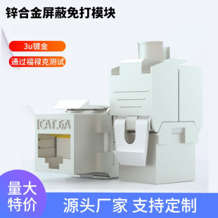 Direct Supply Cat.6A7 Category 6 and Category 7 10g Computer Network Zinc Alloy Shielded Module Without Punching