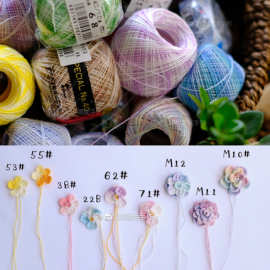 82色全Olympus金票40号蕾丝线梭编饰品线钩针微钩花草玩偶手编线
