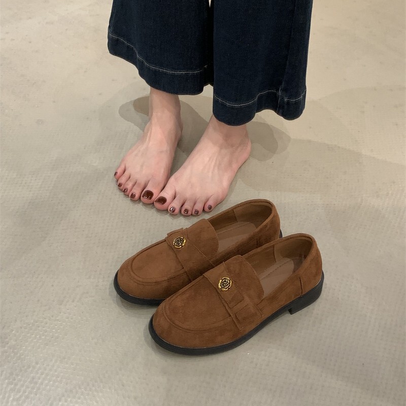 感黑色乐福鞋女鞋子2025新款秋季韩版英伦风一脚蹬小皮鞋单鞋|undefined