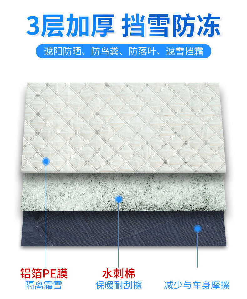 Car Snow Shield Front Windshield Cover One-Piece Dropshipping Sunshade Car-Mounted Cotton-Lined Anti-Frost and Snow Cover Anti-Freeze and Anti-Snow
