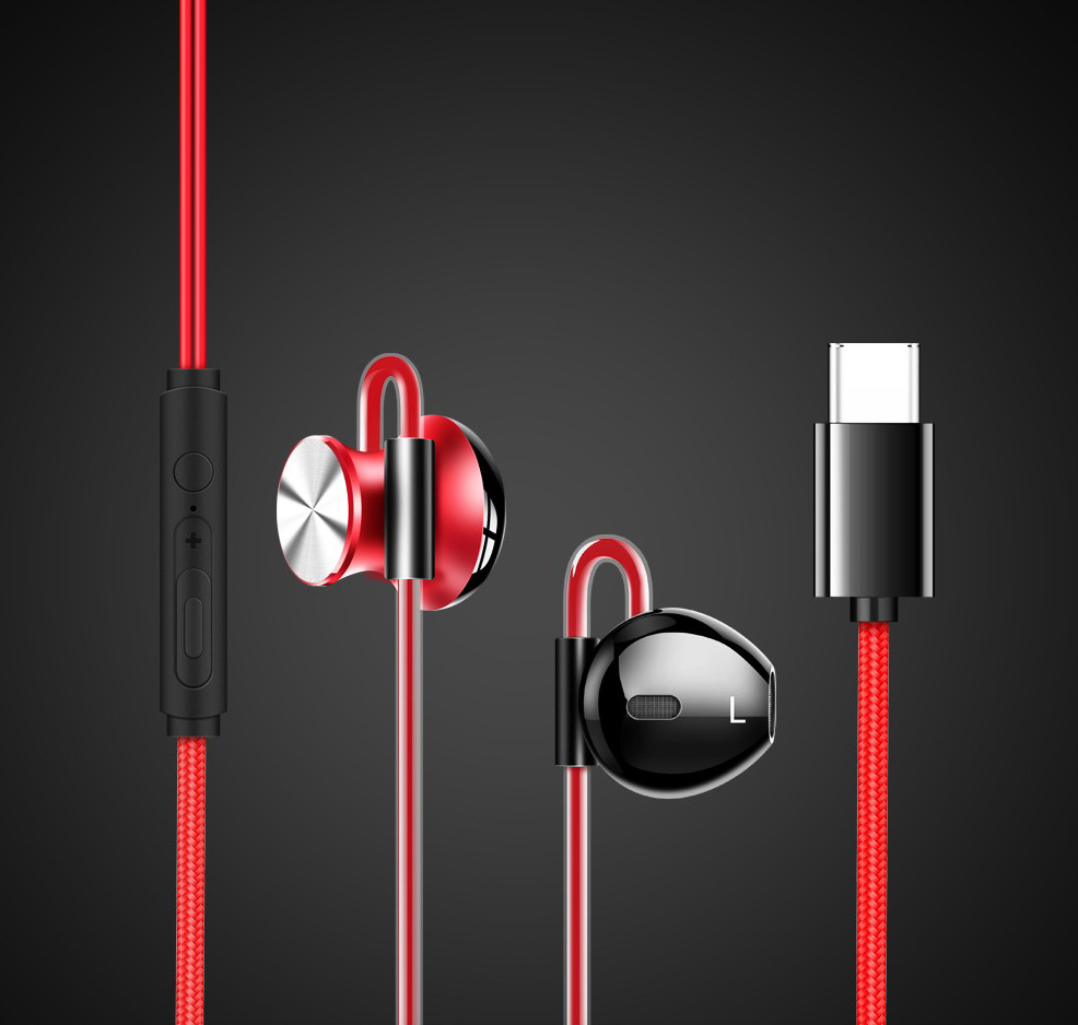 Nuevos auriculares con cable tipo C, intraaurales, de alta fidelidad, con control por cable para teléfono móvil, para juegos y deportes electrónicos, compatibles con Apple