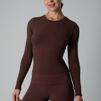 Cotton Jersey Long Sleeve棉氨家居长袖T恤内搭纯棉高弹瑜伽T恤