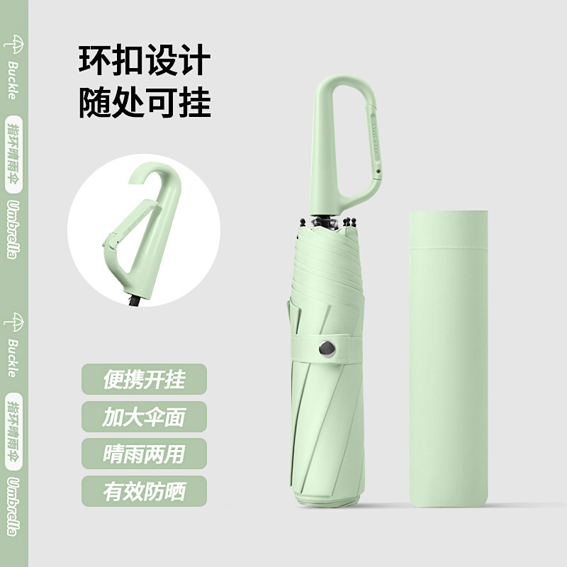 国境を越えた自動折りたたみ傘、リングバックル傘、特大サイズ、耐風性、強化、厚手、晴雨兼用傘、携帯用日傘