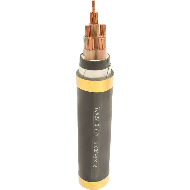 Hubei factory national standard copper-core power cable armored YJV22 outdoor buried low and high voltage cable wire