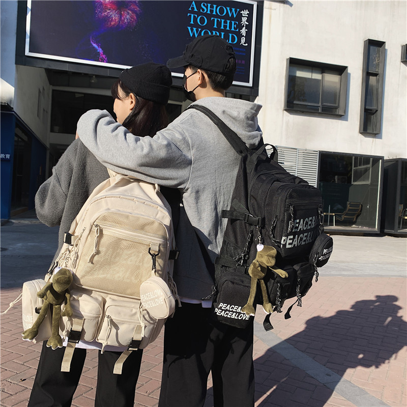 2023 nuevo de gran capacidad de la Universidad mochila femenina coreana Harajuku estudiante de secundaria mochila