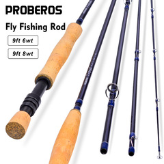 軽量フライフィッシングロッド 4 セクションフライフィッシングロッド 9ft 3.3mwt 8wt カーボンストリームフライフィッシングロッド釣り竿