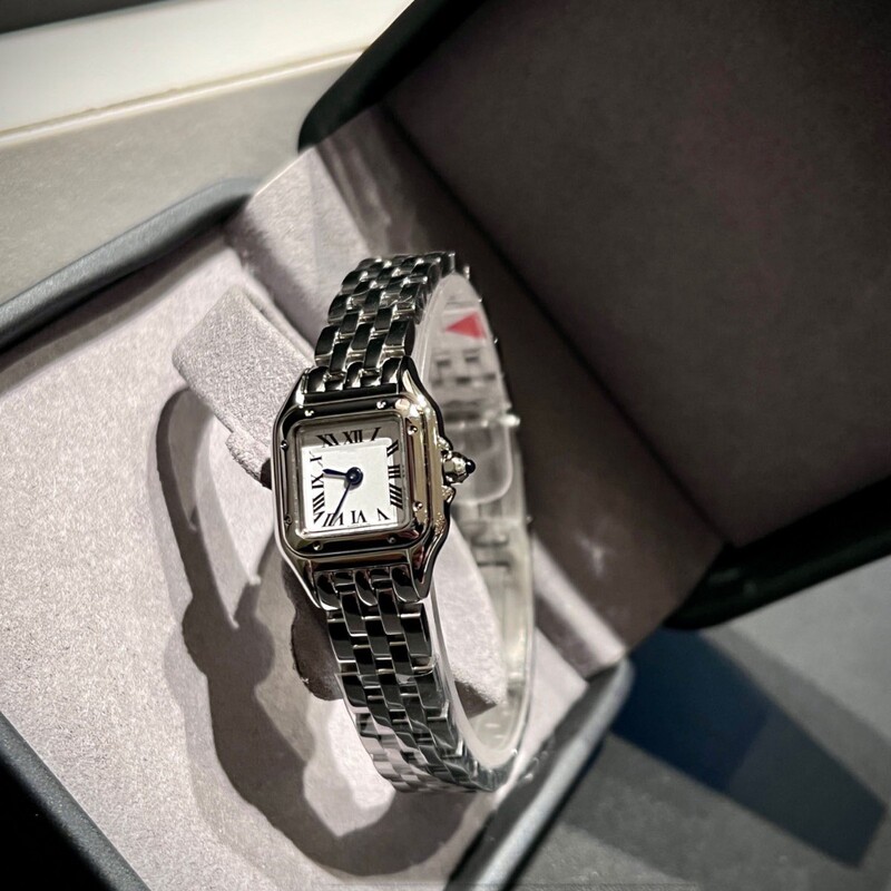 In-Stock Cartier Mini Watch Model, Same Style as the Cheetah Watch, Exquisite and Elegant Square Watch for Women
