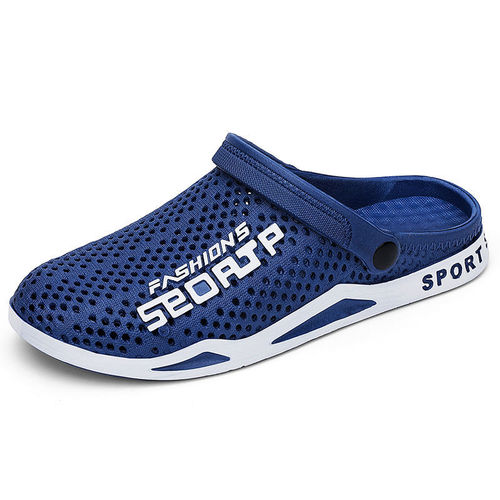 New material Baotou beach shoes men's wholesale summer couple half slippers women's soft sole non-slip outer sandals one shoe two wear
