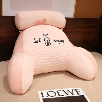 Multi-function pad, Lumbar Support Pillows, and Dormitory Use - seat-recommendation-medium-cushion-headrest-60x40x-20cm-removable-and-washable-independent-liner-latex-style-pink-rabbit-ice-silk-latex-fabric