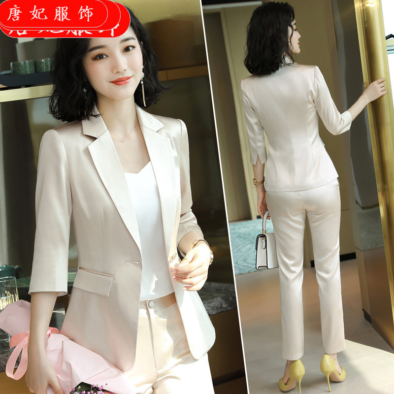 White Suit Female President High-end Dress Summer Business Wear Elegant Goddess Style Green Korean Style Small Suit White Suit Female President High-end Dress Summer Business Wear Elegant Goddess Style Green Korean Style Small Suit