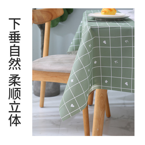 Household table mat pvc waterproof and oil-proof tablecloth ins kitchen non-slip tablecloth high-end light luxury table mat