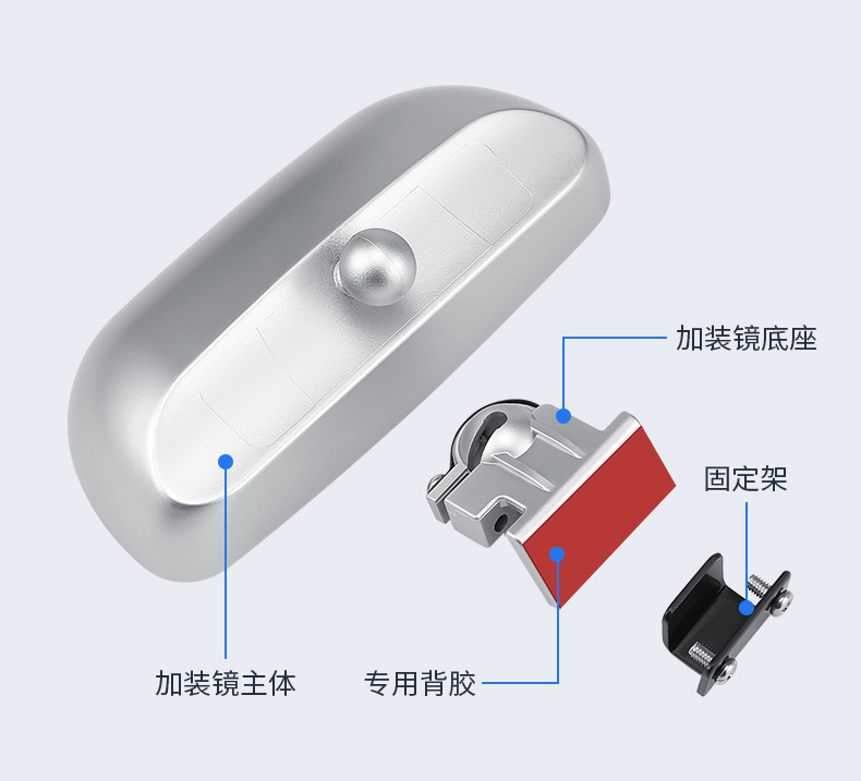 Suitable for Coach Car Auxiliary Rearview Mirror, Car Reversing Rearview Mirror, Dual Adjustment, Large Field of View, Wide-Angle Auxiliary Mirror Blind