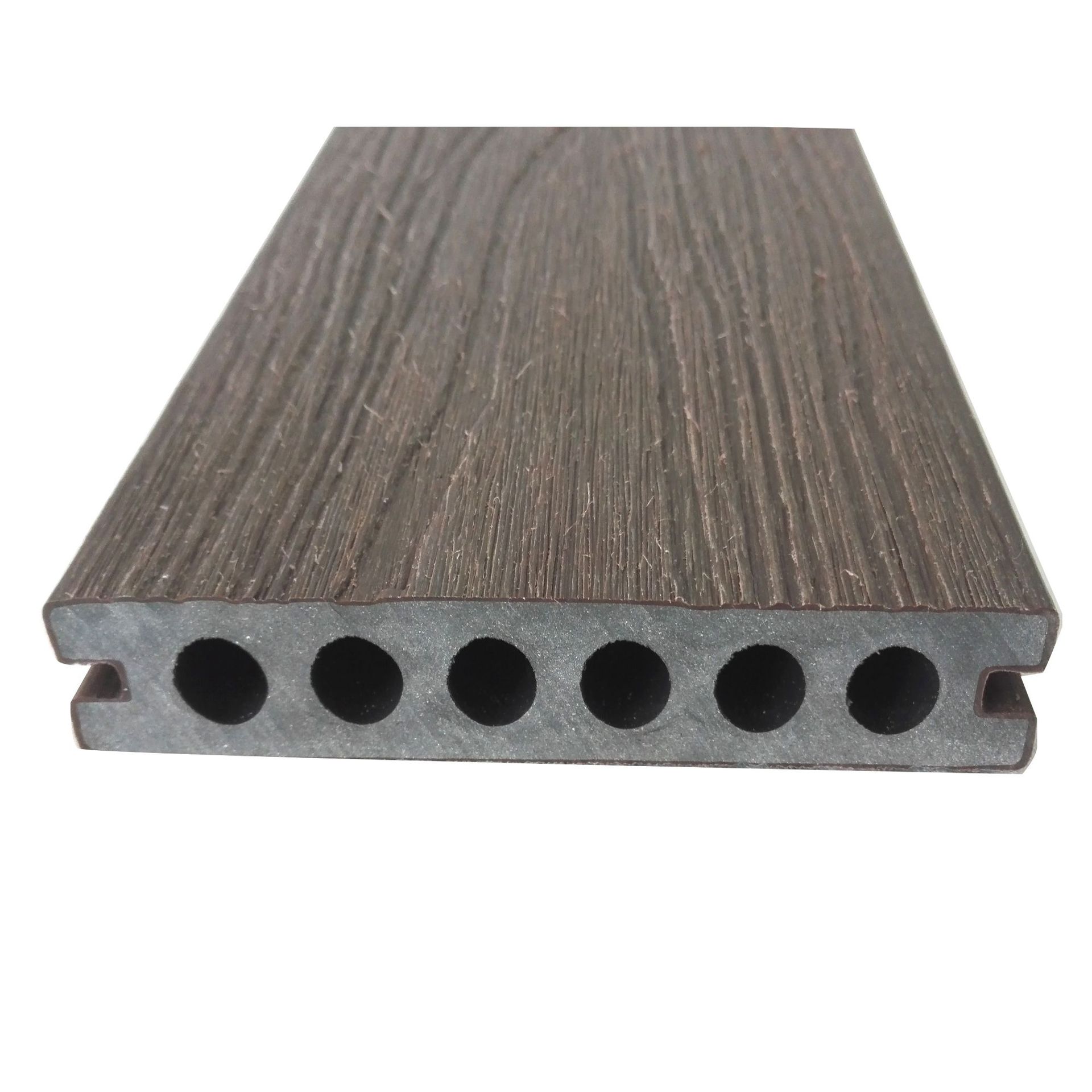 Segunda Generación de piso de madera de plástico agujero redondo Patio de alta gama Jardín de ingeniería de paisaje suelo municipal Parque tablero de madera a prueba de agua y moho