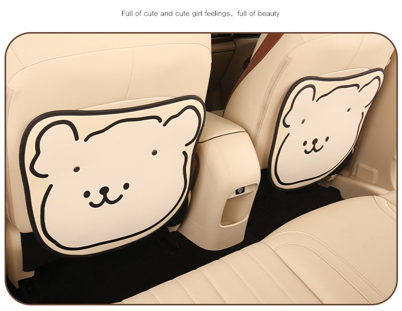 Car Seat Back Anti-Kick Pad Rear Universal Cartoon Kidsren's Stain-Resistant Car Rear Seat Protective Pad Protective Pad