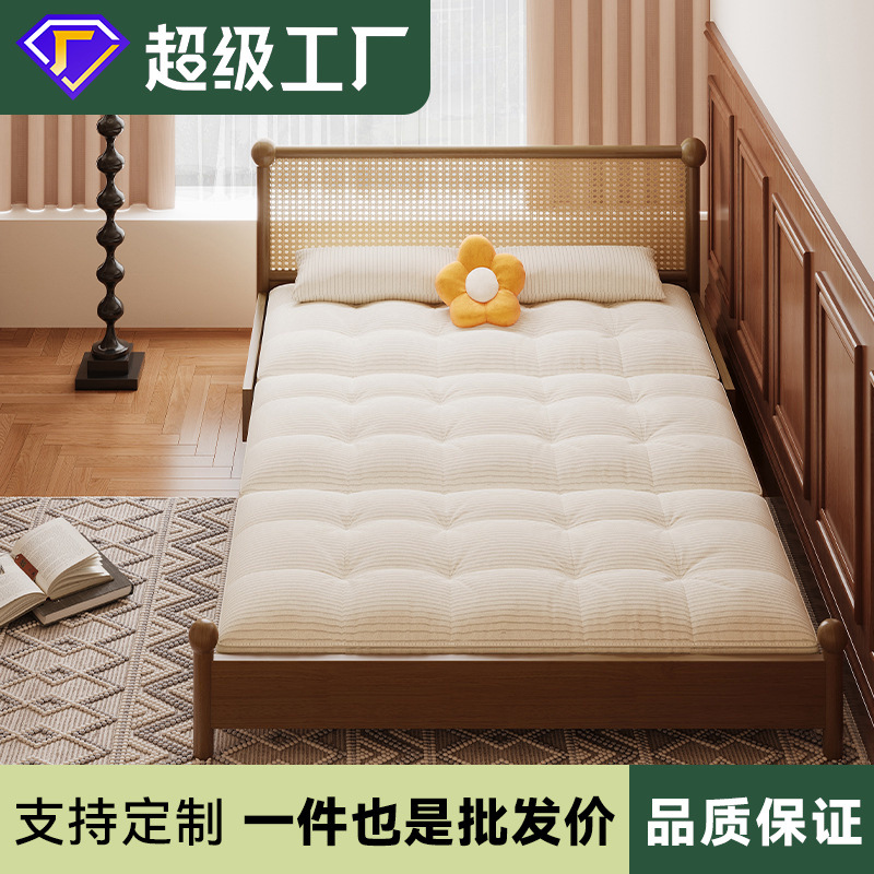 Solid Wood Sofa Bed for Home Use, Multifunctional Pull-Out Bed for Small Apartments, Guest Rooms, and Living Rooms, Foldable and Extendable Bed