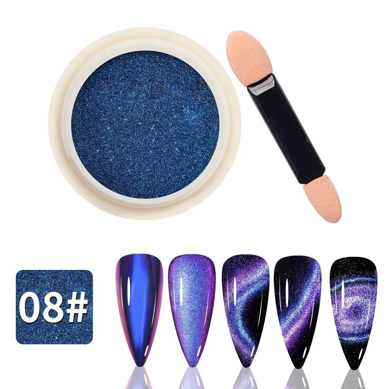 Polvo de ojo de gato 5D de alta calidad, polvo de ojo de gato de cristal, polvo de ojo de gato francés, polvo de absorción magnética súper fuerte.