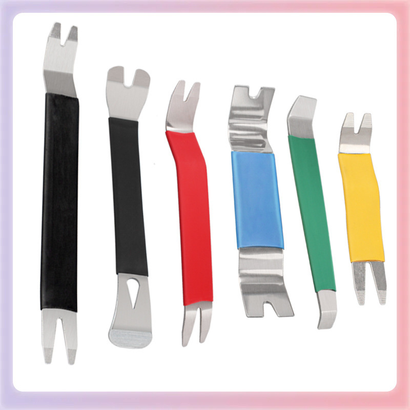 批发汽车后视镜拆卸金属长短钢撬棒 工具内饰门板改装不锈钢撬板