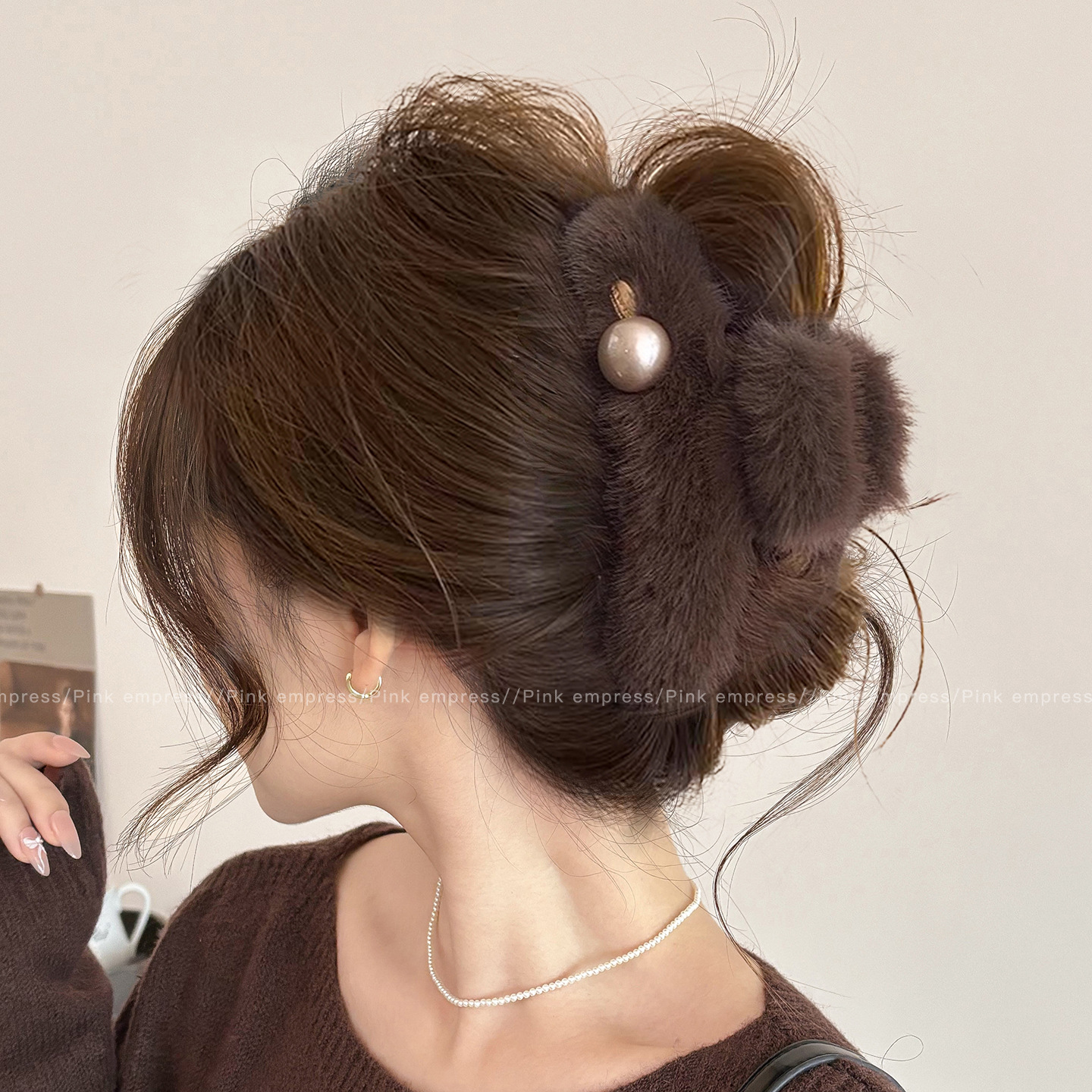 Clip grande para el cabello, pinza elegante para mujeres con cabello grueso