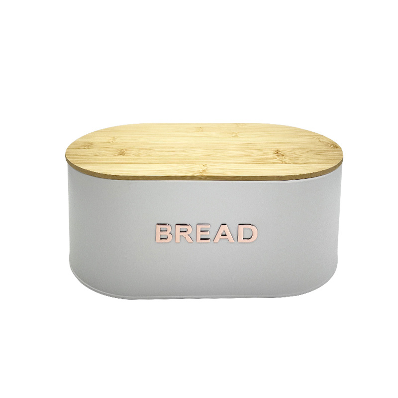 Transfronterizos Amazon cocina caja de almacenamiento pan caja de pan caja de pan caja de bambú caja de hierro galvanizado