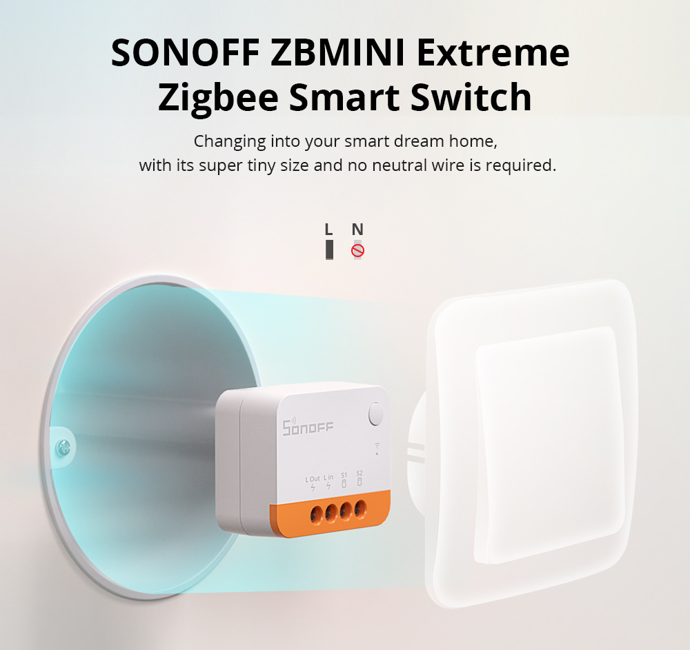 SONOFF ZBMINI L2 Single-Pin Zigbee Mini Smart Switch Remote Voice Control Dimmer Switch