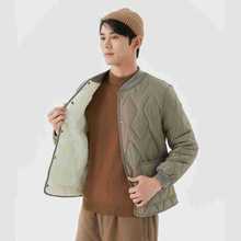 冬季男士学生加肥加大加厚加绒保暖长袖棉衣宽松螺纹领棉服2533