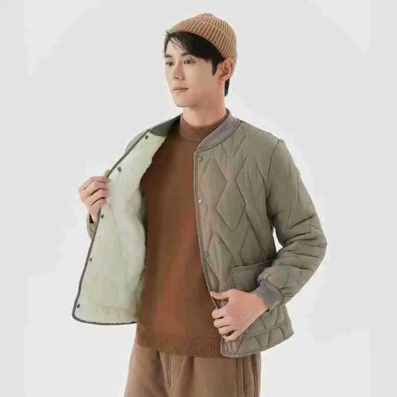 Зимнее мужское студенческое удобрение, утолщение, бархат, теплая, длинная рукава, хлопчатобумажная одежда, свободная резьба и воротник, хлопчатобумажная одежда 2533