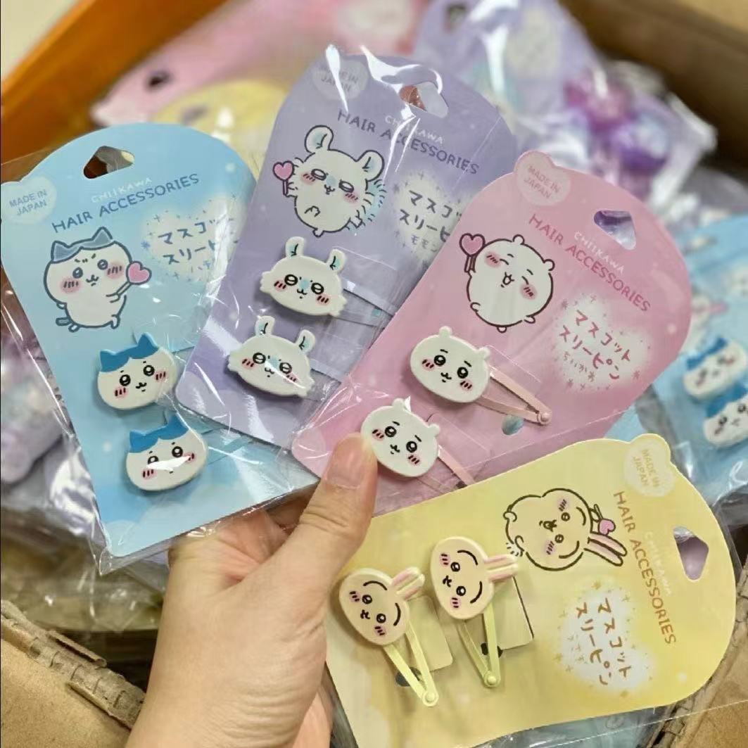 New chiikawa Jiyi small eight bb clip girl sweet hair clip student rubber band cute cartoon bangs hair accessories