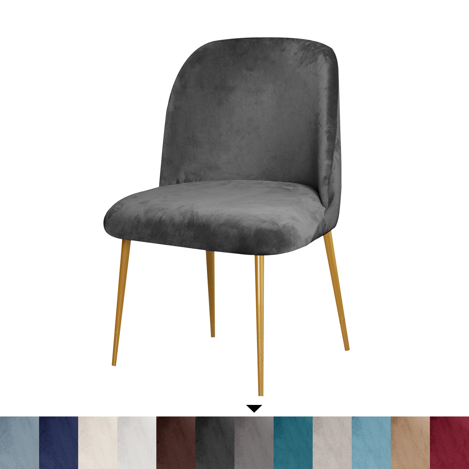 Cubierta de Silla en forma de arco redondo de terciopelo transfronterizo cubierta de silla de comedor elástica cojín de sofá integrado
