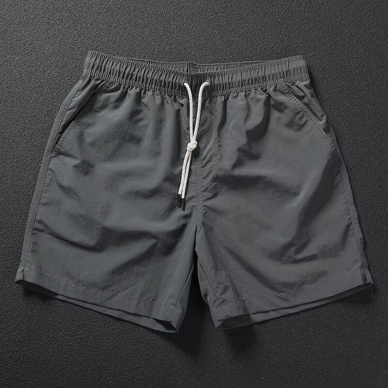 2025 New Plaid Shorts Men's Sports Quick-Drying Breathable Quarter Pants Summer Outer Wear Loose Casual Pants Versatile