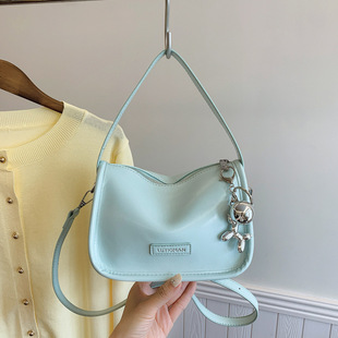 Niche Design Textile Shoulder Underarm Bag 2025 New All-match Crossbody Bag Fashionable Chain Portable Small Square Bag
