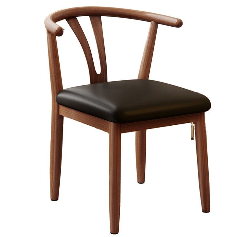 Silla de comedor doméstica china retro nueva silla de estilo chino sala de alquiler taburetes de respaldo simple mesa de comedor de metal silla de cuerno
