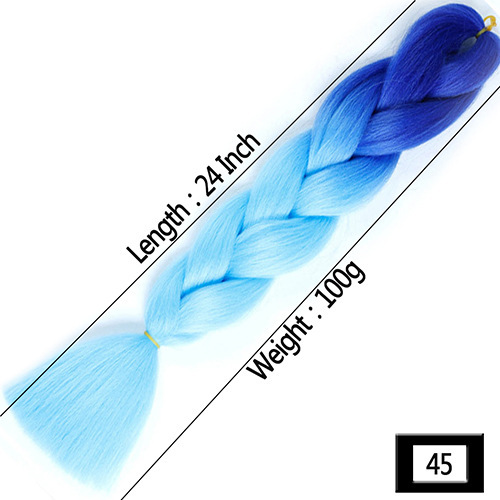 Peruca de comercio exterior gran trenza color gradiente africano gran trenza fibra química de alta temperatura seda trenza pelucina trenzada extensión de pelo