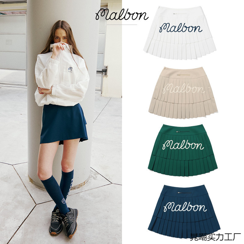 Korean New Style Golf Women's Anti-Exposure Short Skirt, Sports Quick-Drying Irregular Fashion Pleated Skirt, Women's High-Waisted Skirt