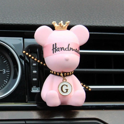 fragrance light fragrance, Car Perfume Aromatherapy - pink-blindfolded-bear