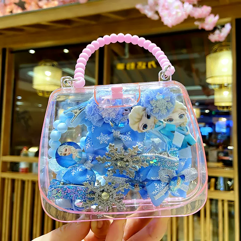 儿童饰品冰雪公主项链手链戒指耳夹女孩头饰可爱女童宝宝卡通首饰