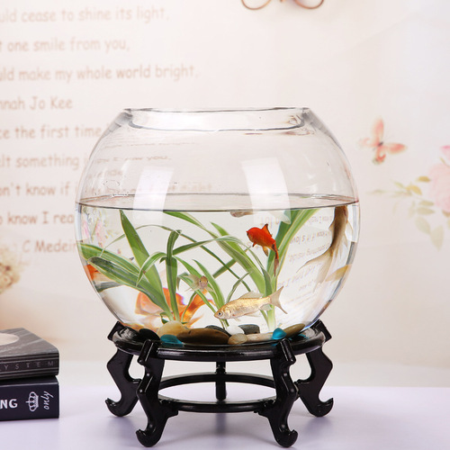 Glass spherical thickened transparent fish tank modern simple living room restaurant decoration home TV cabinet ornaments wholesale